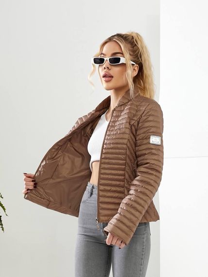 Стьобана куртка демі, арт. 470, кава