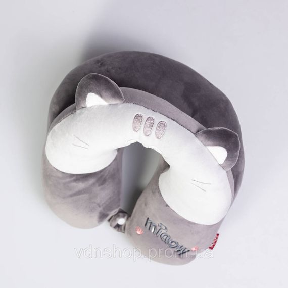 Подушка для шиї Miaow U-подібна подвійна, сірий HP-56-27G | Зображення 1