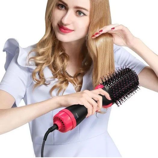 Фен Щітка гребінець 3в1 One step Hair Dryer 1000 Вт 3 режими випрямляч для укладання волосся стайлер з OP-156 функцією іонізації | Зображення 7