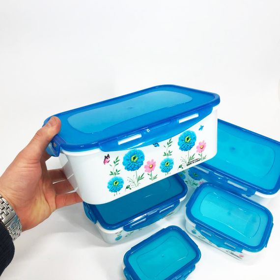 Набор контейнеров UNIQUE UN-1514 5шт. Цвет: голубой CQ-35 | Зображення 4