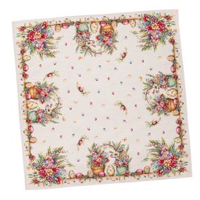 Скатертина гобеленова DAMIRA LUREX Limaso, 97х100, Квадратна, Великодній, Золотий люрекс, 60% поліестер, 24% бавовна, 16% акрил, Гобелен