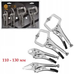 Набір кліщі затискні для зварювальних робіт 4 штуки VOREL-44330