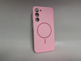 Чохол для Samsung Galaxy S23 Plus / Самсунг Гелаксі С23 Плюс, Luxury, м'який, протиударний, софт тач, MagSafe, рожевий