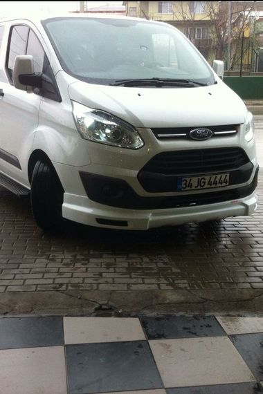 Накладка на передній бампер (2013-2017, під фарбування) для Ford Custom рр | Зображення 3