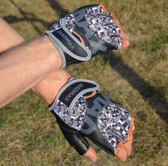 Рукавички для фітнесу MadMax MFG-831 Mti 83.1 Grey/Digital Camo L | Зображення 5