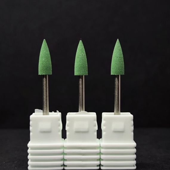 Зелений конусний силіконовий шліфувальник  кутикули (маленький)