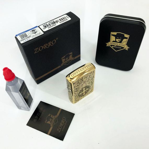 Оригинальная бензиновая зажигалка Zorro HL-303, Зажигалка подарочная сувенирная, ZT-795 Сувенирные зажигалки | Зображення 2