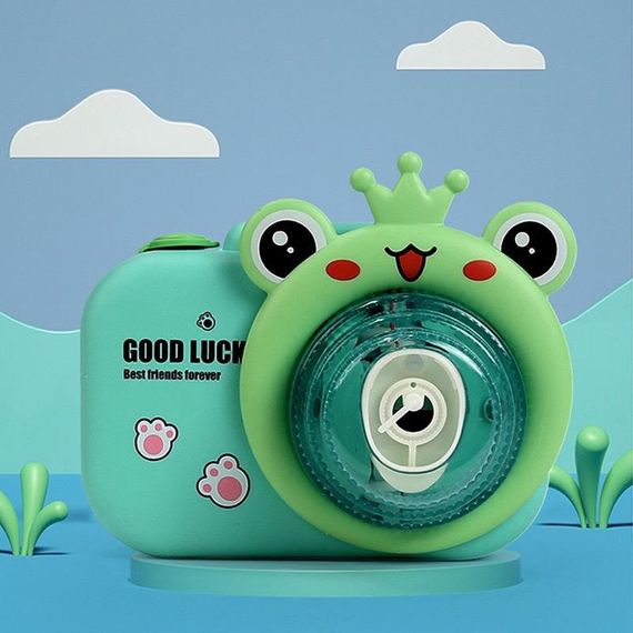 Фотокамера-генератор мильних бульбашок 9996 Children's camera Frog / Green | Зображення 1