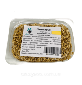 Корм для риб та черепах EcoFood Гаммарус 25 г 2568