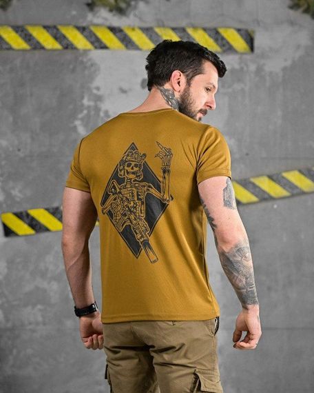 Тактическая потоотводящая футболка  skull coyot ДЛ6503