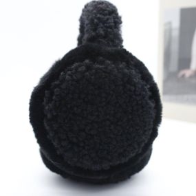Теплі навушники буклє баранчик Чорний One Size (606)