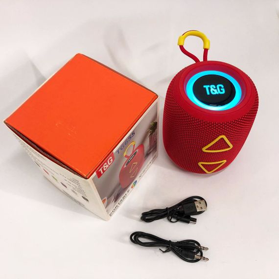 Портативна колонка TG655 5W з RGB підсвічуванням та ремінцем. HY-229 Колір: червоний | Зображення 9