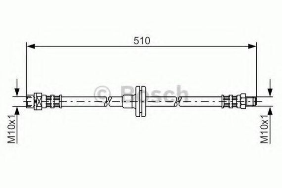 Шланг гальмівний (вир-во Bosch) BOSCH 1987476056 на BMW X5 (E53)