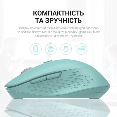 Мышка OfficePro M230M Silent Click Wireless/Bluetooth Mint (M230M) | Зображення 4