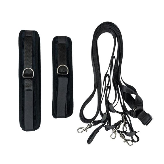 Розтяжка на ліжко Punishment - 5-Piece Bed Restraint Kit - Black Sex Aura | Зображення 3
