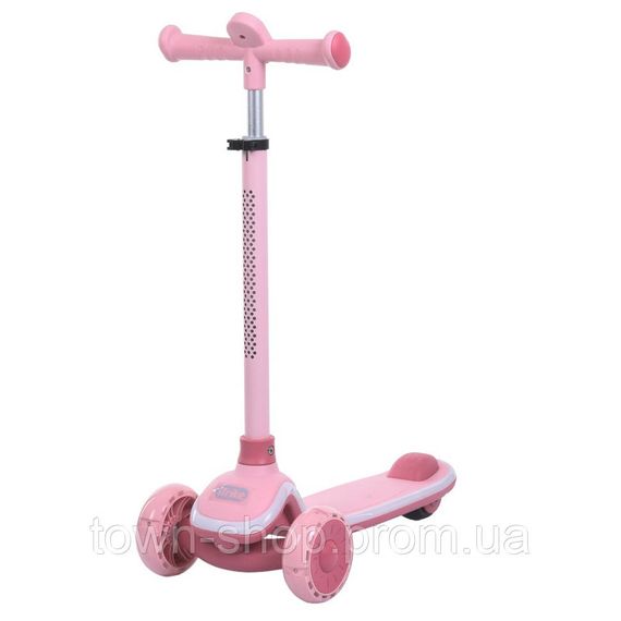 Детский самокат 3-х колесный 5566-pink, до 25 кг