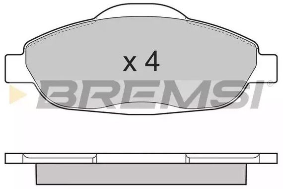 Колодки передні гальмівні Peugeot 308 07- (Bosch), Bremsi (BP3364) | Зображення 2
