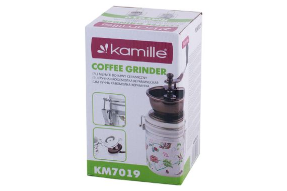 Кофемолка ручная Kamille - 205 мм керамическая | Зображення 2