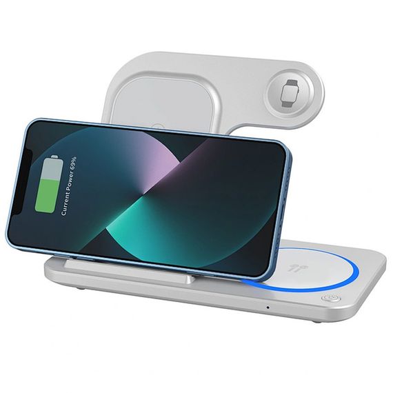 БЗУ WIWU Wi-W020 3 in 1 wireless charger White | Зображення 3