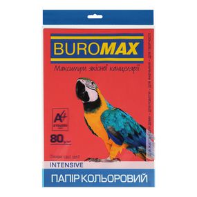 Папір двосторонній INTENSIVE червоний, 20 л., А4, 80 г/м² BM.2721320-05 BUROMAX (4823078961846)