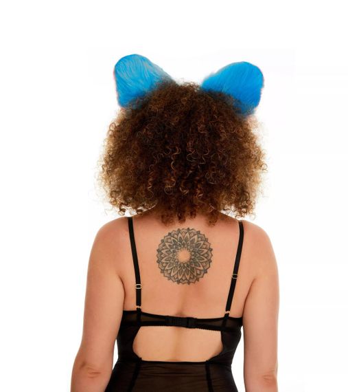 Хутряні вушка кішки триколірні: Яскраво-блакитний, яскраво-рожевий, білий OKOVA Sex Aura | Зображення 3