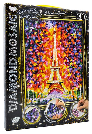 Креативна творчість "Алмазний живопис. DIAMOND MOSAIC" DM-03 Danko Toys Ейфелева вежа Вид 7