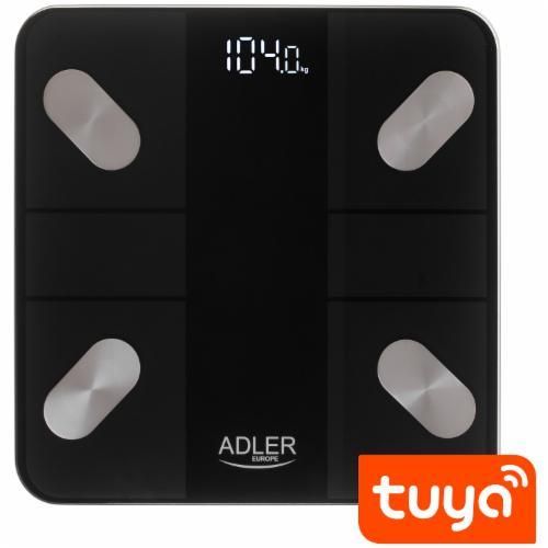 Ваги підлогові Adler AD 8186 Smart, чорні, аналіз складу тіла (UA-01) | Зображення 1