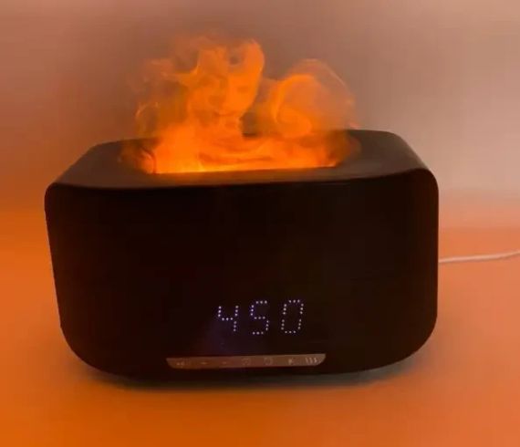 Зволожувач повітря нічник з ефектом полум'я Bluetooth колонка | Зображення 5
