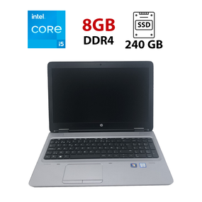 Ноутбук HP ProBook 650 G2 / 15.6" (1366x768) TN / Intel Core i5-6200U (2 (4) ядра по 2.3 - 2.8 GHz) / 8 GB DDR4 / 240 GB SSD / HD Graphics 520 / WebCam б/у