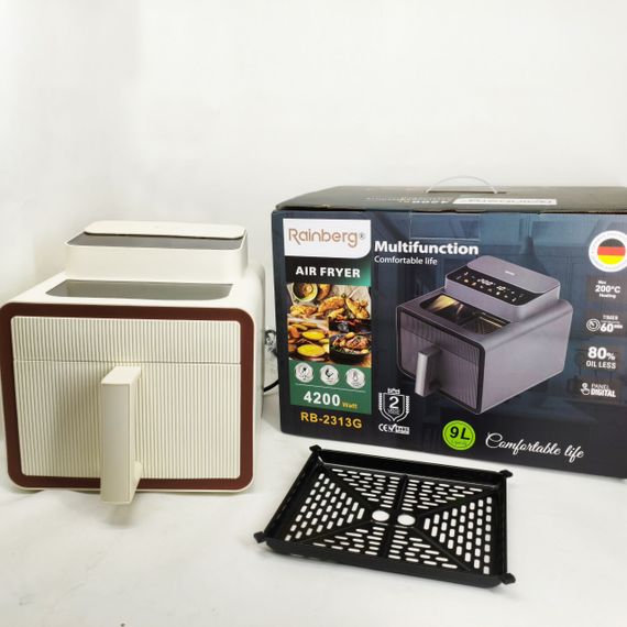 Фритюрниця для картоплі фрі професійна Rainberg RB-2313 4200Вт 9л, Аерофритюрниця для смаження без олії PN-86 | Зображення 1