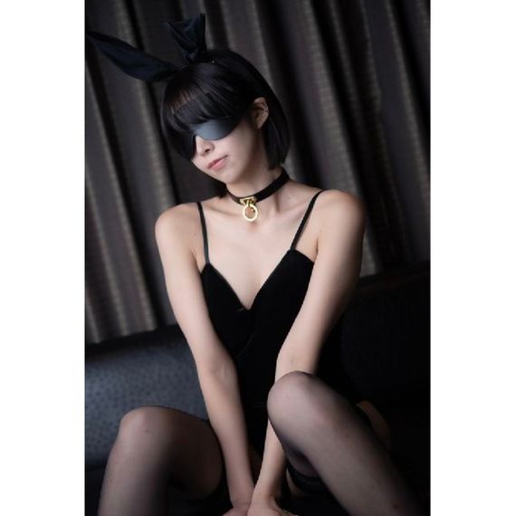 Маска на глаза Blindfold UPKO c итальянской кожи, черная sexstyle | Зображення 4