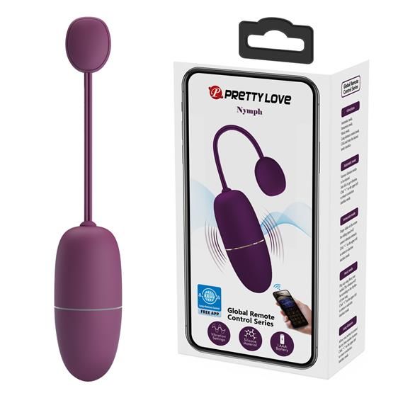 Віброяйце - Pretty Love Nymph Vibrating Egg Dark Purple (App)