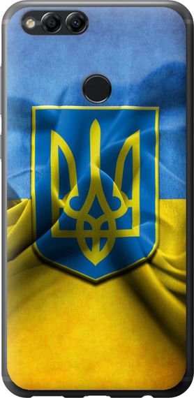 Чехол на Huawei Honor 7X Флаг и герб Украины 1 "375u-1139-17620"