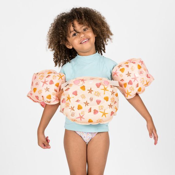 Пояс з нарукавниками Tiswim адаптивний для дітей 15-30 кг бежевий з принтом - One Size | Зображення 1