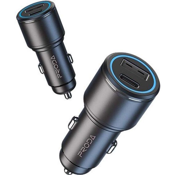 Автомобільний зарядний пристрій Remax Proda PD-C32 PD 20W + QC 18W 1USB/1Type-C сірий (MAW-45379_223) | Зображення 2