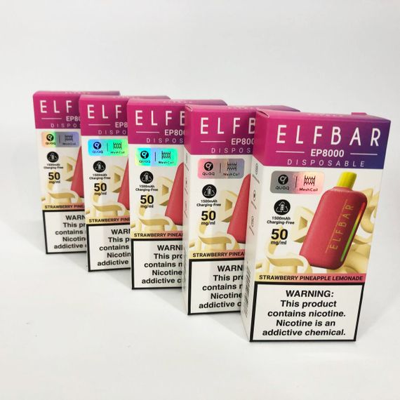 Elf Bar EP8000 смак Полунично-Ананасовий Лимонад (Strawberry Pineapple Lemonade) (ws52187-9) | Зображення 1