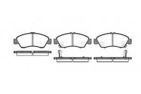 Колодка гальм. диск. HONDA CIVIC передн. (вир-во REMSA) REMSA 041902 на HONDA CRX Mk III (EH, EG)