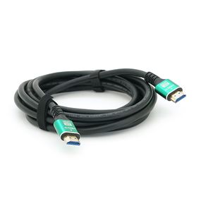 Кабель Merlion HDMI-HDMI 8K Ultra HD (7680x4320P), 3.0m, v2, 1, круглий Black, коннектор Blue, Blister-box, Q80