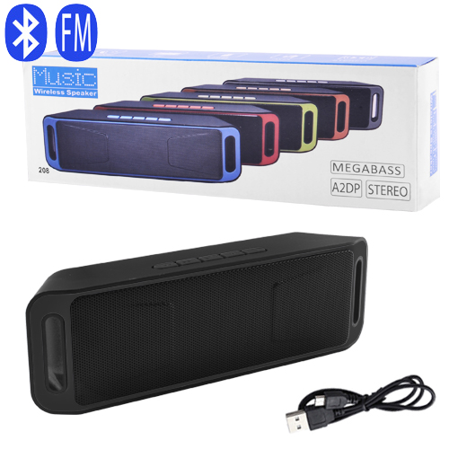 Портативная колонка SC-208, Bluetooth, радио, Power Bank, speakerphone, черный | Зображення 5