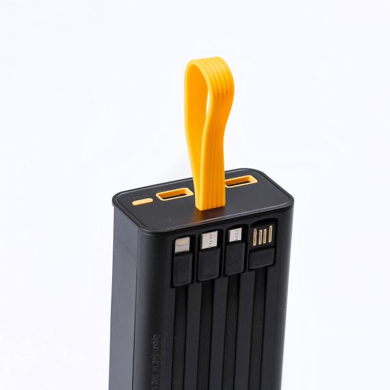 Повербанк SmartX X-101 Fast Charge Power Bank 20000mAh зовнішній акумулятор 4 вбудованих кабелі | Зображення 4