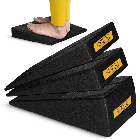 Клин-платформа 4FIZJO Slant Board 3 рівні для присідань та розтяжки Black (P-5905973400312)