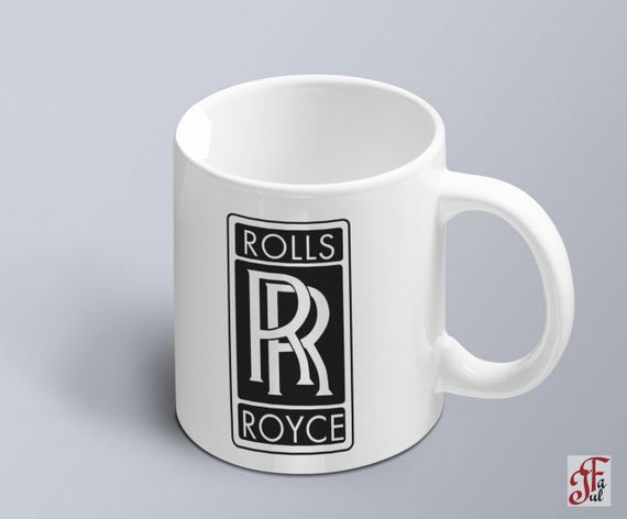 Чашка  з принтом авто логотип Rolls Royce  (02010102014)