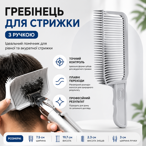 Набір гребінців для стрижки під машинку (3 шт.), гребінець для фейду та плавних переходів | Зображення 17
