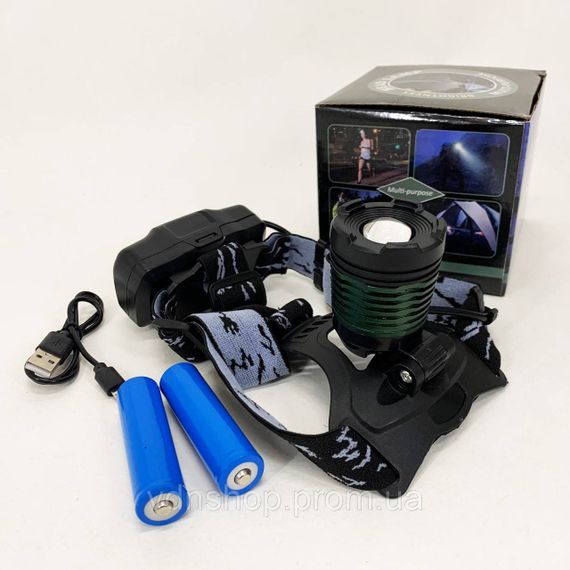 Головний ліхтар із зарядним пристроєм, Налобний ліхтар яскравий, Налобні ліхтарі для активних людей EB-66 | Зображення 3