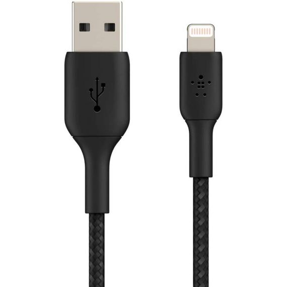 Дата кабель USB 2.0 AM to Lightning 1.0m black Belkin (CAA002BT1MBK) | Зображення 1