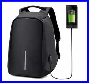 Рюкзак — Антивор Bobby Bag з USB Міський і турістичний чорний