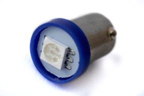 Светодиодная лампа AllLight T 8.5  1 диод 5050 BA9S 12V 0.45W BLUE