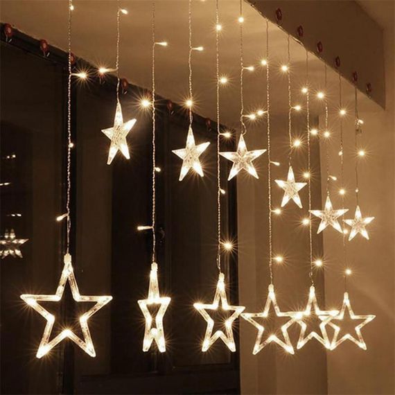 Xmas гірлянда STAR CURTAIN 12 WW Зірки Тепло білий 3M*80CM*50CM (47680-7401_223) | Зображення 2