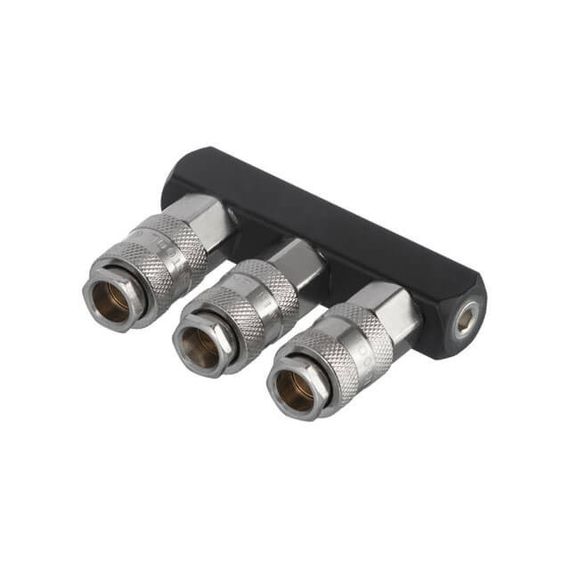 Розгалужувач повітря 1/4" на 3 виходи, швидкороз'ємні з'єднання INTERTOOL PT-1855