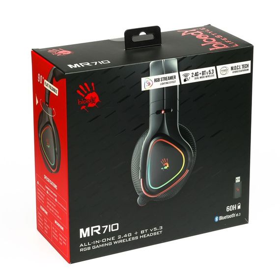 Навушники ігрові Bloody MR710, RGB, колір чорний | Зображення 8
